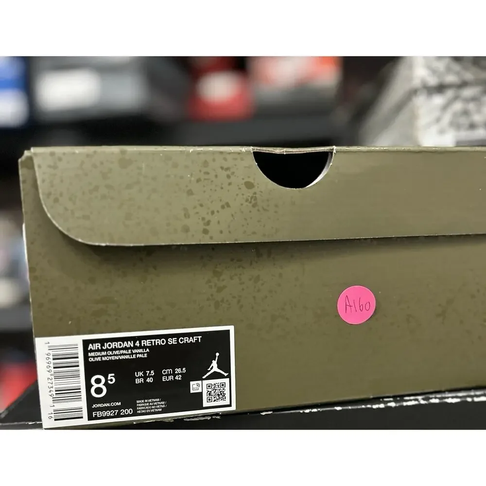 Size 8.5 - Jordan 4 SE Retro Low Craft - Olive